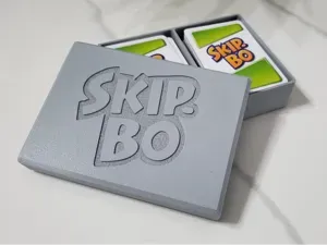 Skip-Bo card box with logo