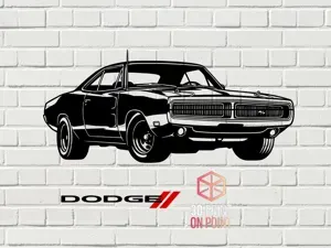 1969 DODGE CHARGER - 2D WALL ART #2