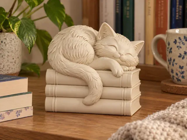 Book Stack Cat | Cute Desk & Shelf Decor — Фото 5 из 10