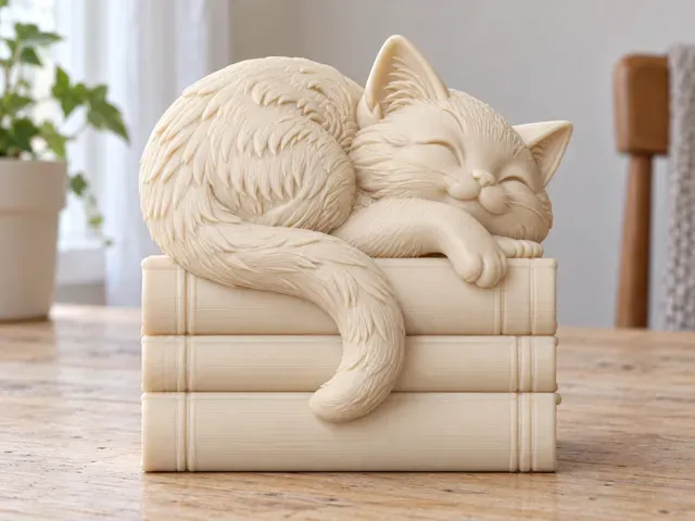 Book Stack Cat | Cute Desk & Shelf Decor — Фото 2 из 10