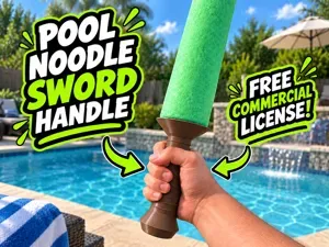 Pool Noodle Sword Handle
