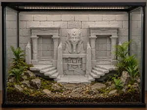 Egyptian Temple - Terrarium & Aquarium Background