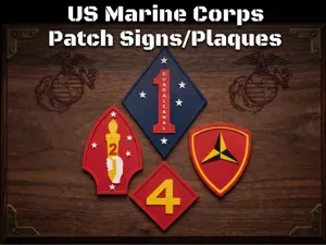 US Marine Corps Division Patch Signs/Plaques