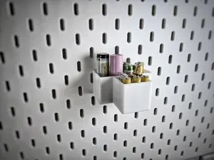 Triple container 40x40x40 for Ikea Skadis pegboard