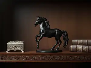 Elegant Black Stallion – Modern Minimalist Decor