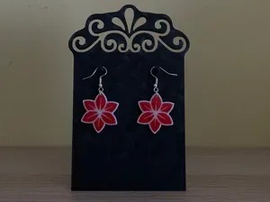 Pendiente 6 petalos