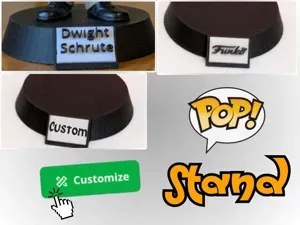 Customizable Name Plate for Funko Pop Stand