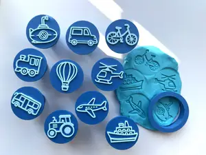 PART 2 - Transport Vehicles Playdoh Stamp Set