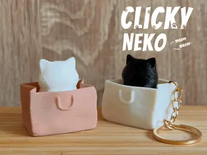 Clicky Neko – Paper Bag Cat Fidget Toy