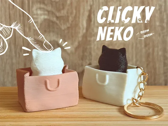 Clicky Neko – Paper Bag Cat Fidget Toy — Фото 2 из 3