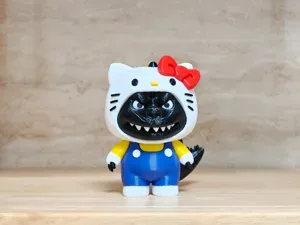 哥斯拉 cosplay HelloKitty 搞怪手办（分件 无需AMS）