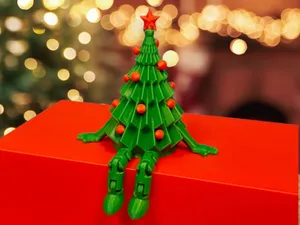 Decorated Articulated Christmas Tree