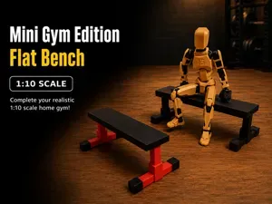 Flat Bench – Mini Gym Edition (1:10 Scale)