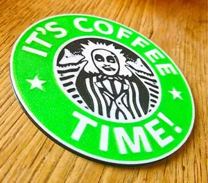 Beetlejuice Coffee Coaster