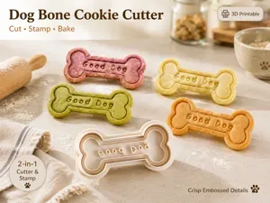Dog Treat Bone Cookie Cutter & Embosser
