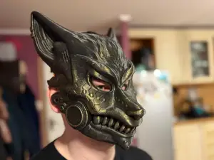 Cyberpunk wolf-mask