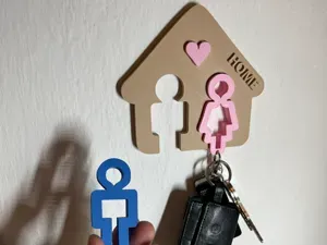 Schlüsselhalter „Haus“ zur Wandmontage – Praktisch