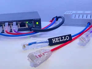 Editable Ethernet UTP Patch Cable Labels Beast-Lab