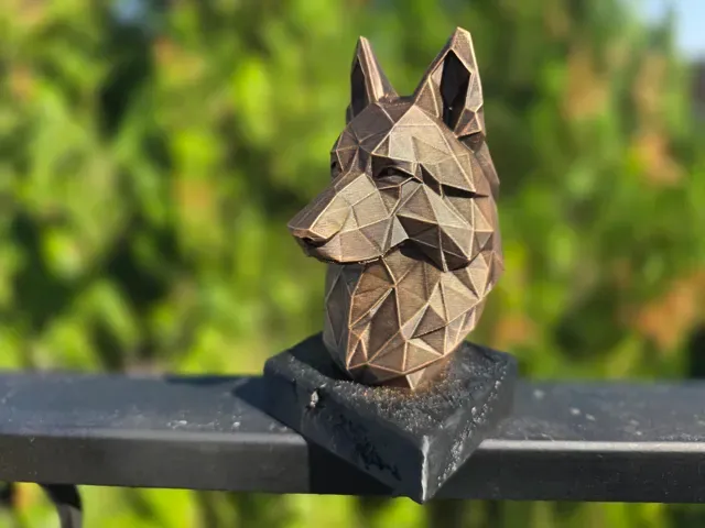GERMAN SHEPHERD LOW POLY BUST — Фото 2 из 11