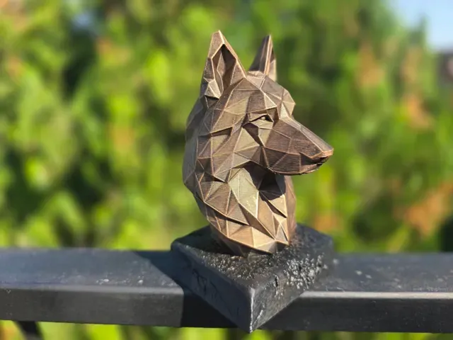 GERMAN SHEPHERD LOW POLY BUST — Фото 4 из 11
