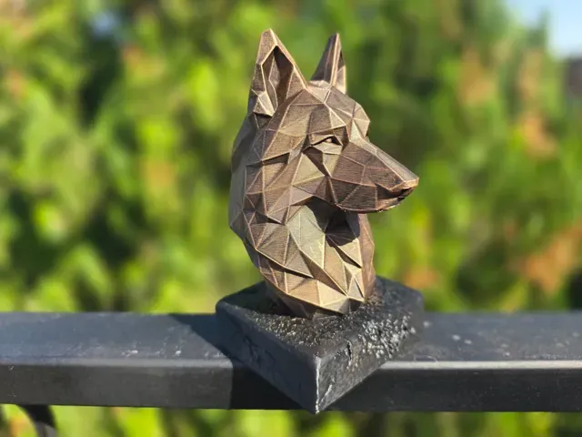 GERMAN SHEPHERD LOW POLY BUST — Фото 5 из 11