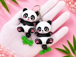 Fluffy Tail Cute Flexi Baby Panda - Toy / Keychain