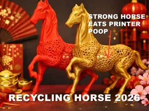 Year of the Horse 2026 - printer poop recycle