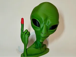 Alien Grey Bust – AI Generated