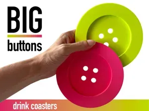 BIG BUTTONS – Jumbo drink coasters