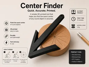 Center Finder + 45° & 90° Square