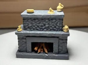 Stone Fireplace – Tabletop Decor for RPG & DnD