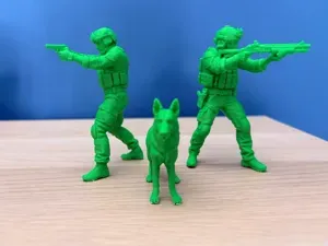 Modern Tactical K9 Team – Two Soldiers and Dog