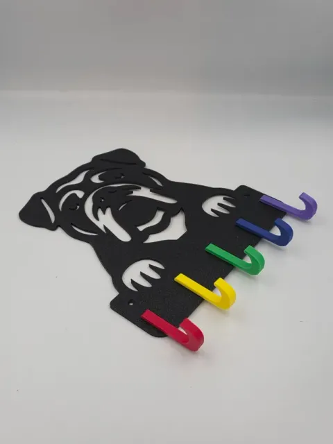 Dog Leash & Collar Holder, Bulldog — Image 4 of 4