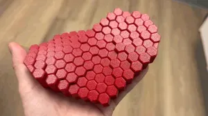 Large Heart Hex Fidget Valentines Day