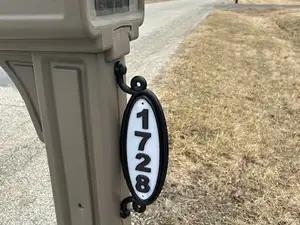 Mailbox Address Number Block - Oval