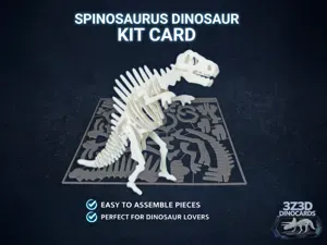 Spinosaurus Dinosaur Skeleton STEM Kit Card