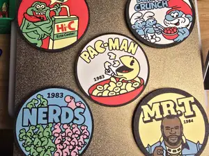 Pop Culture 80s Style Cartoon Cereal Coasters Fun