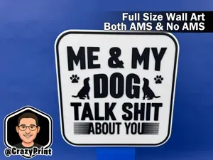 Funny Dog Lovers Wall Art - No AMS