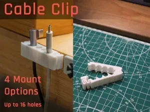 Strong Locking Cable Clip | Desk Cable Holder