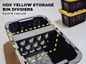 HDX Yellow Storage Bin/Tote Dividers