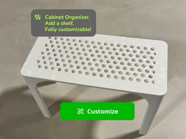 Add a Shelf, Cabinet Organizer, Fully Customizable