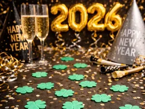Lucky Clover Confetti – New Year Party Decoration