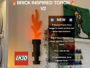 LEGOs Brick Inspired Torch Wall Lamp - LED KIT 001