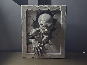 Creepy wall Monster