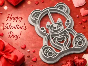 Cute Teddy Bear Heart Cutter – Valentine VIRAL