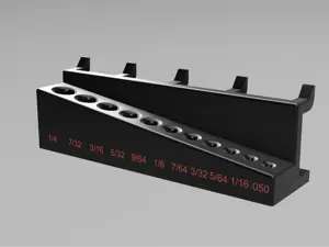 Pegboard SAE Hex Key Holder | Multi-Color Labels