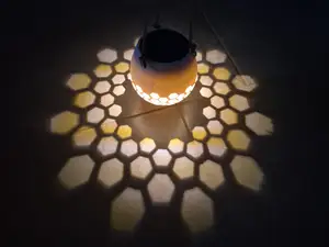 Solar o. LED Windlicht & Lampe Hanging Honeycomb