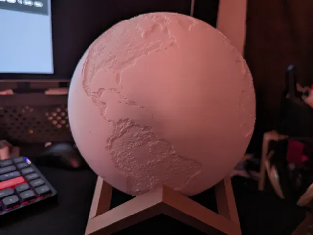 Lithophane Earth Lamp — Фото 5 из 6