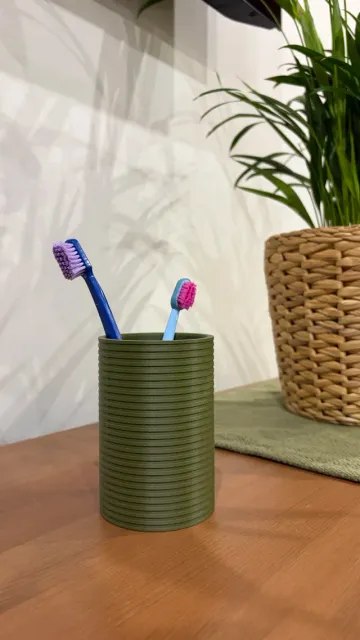 Minimalist Ribbed Toothbrush Holder |Organizer — Фото 2 из 7