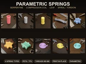 Parametric springs with flexible mounting options